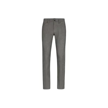 HUGO BOSS Slim-Fit Jeans In Two-Tone Brushed Twill Casual Pants Men's Gray
