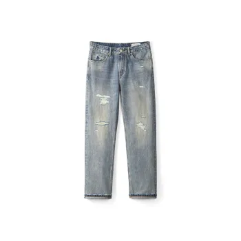 SIMWOOD Jeans Men Washed Vintage Blue