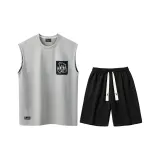 Clothing Sets (Light Gray Top+Black Pants)