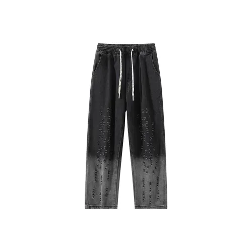 EN Jeans Men Black Black Gray Color