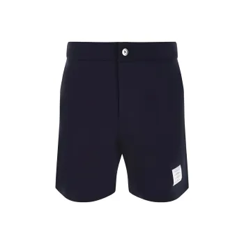 THOM BROWNE Logo patch Cotton Shorts