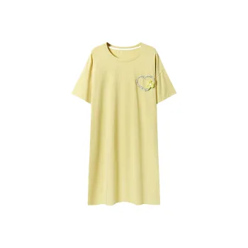 FENTENGCARE Nightgown Women's Green Yellow