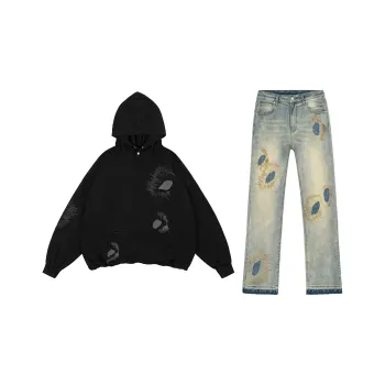 XINYINSU Wormhole Series Casual Sportswear Unisex Black