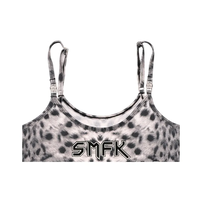 SMFK Camisole Women's White Leopard Print-2