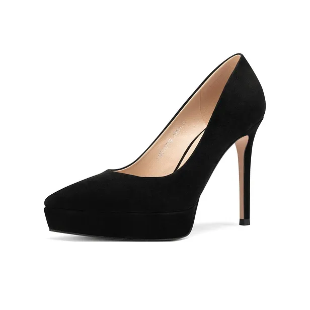 JOOC Slim Heel High Heels 11CM Women's Classic Black-4