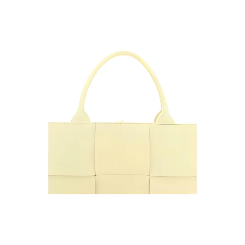 Bottega Veneta Arco Lambskin Tote Bag, Shopping Bag, Shoulder Bag, Crossbody Bag, Handbag Mini Women's Cream-3