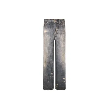COOLALPACA Jeans Unisex Dirty Dyed Blue