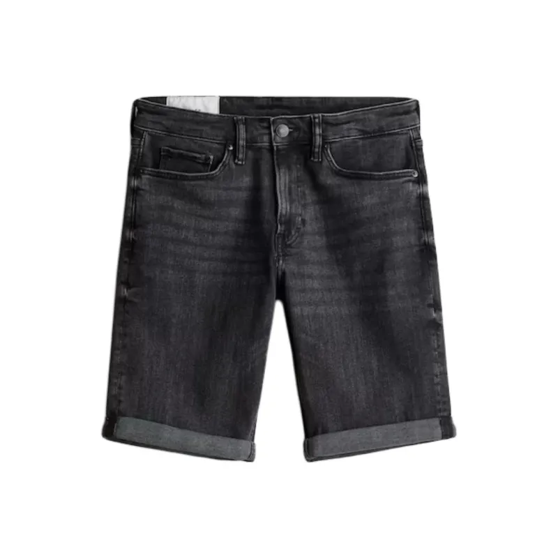H&M Denim Shorts Men's Denim Black-0
