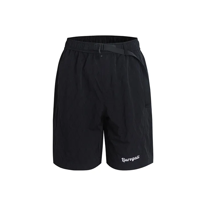 LIUREGALI Cargo Shorts Men's Black-0