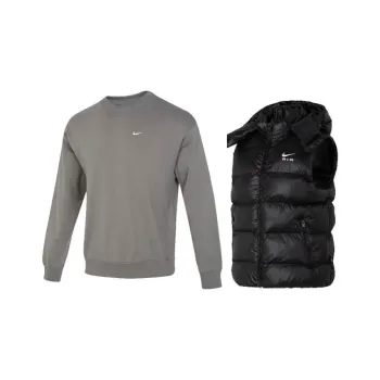 Nike Casual Sportswear Men's Gray Top + Black Vest