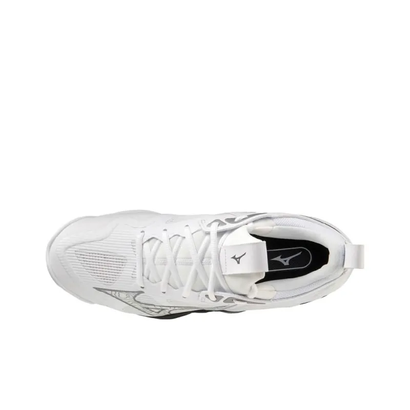 Mizuno Wave Momentum 3 Anti Slip Wear Resistant Low Top Training Shoes Unisex White Black-3