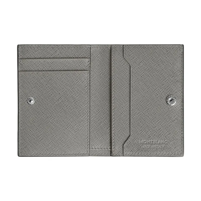 MONTBLANC Leather Wallet Mini Men's Medium Gray-3