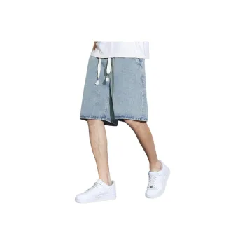 Tonlion Denim Shorts Men's Vintage Blue