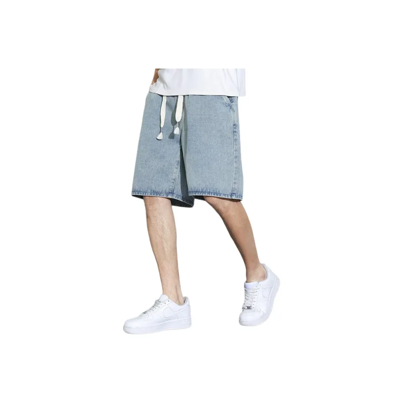 Tonlion Denim Shorts Men's Vintage Blue-0
