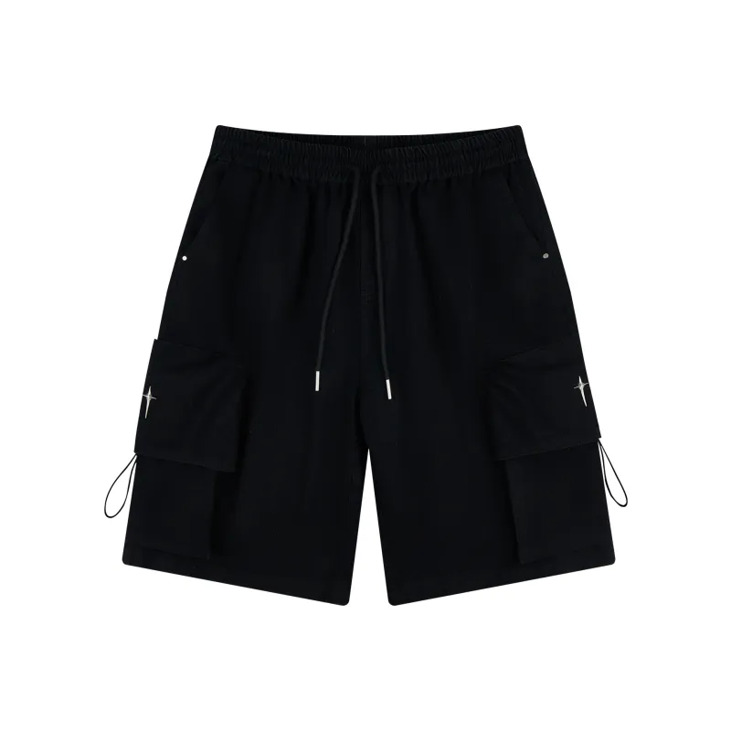 PASET Denim Shorts Unisex Black-0