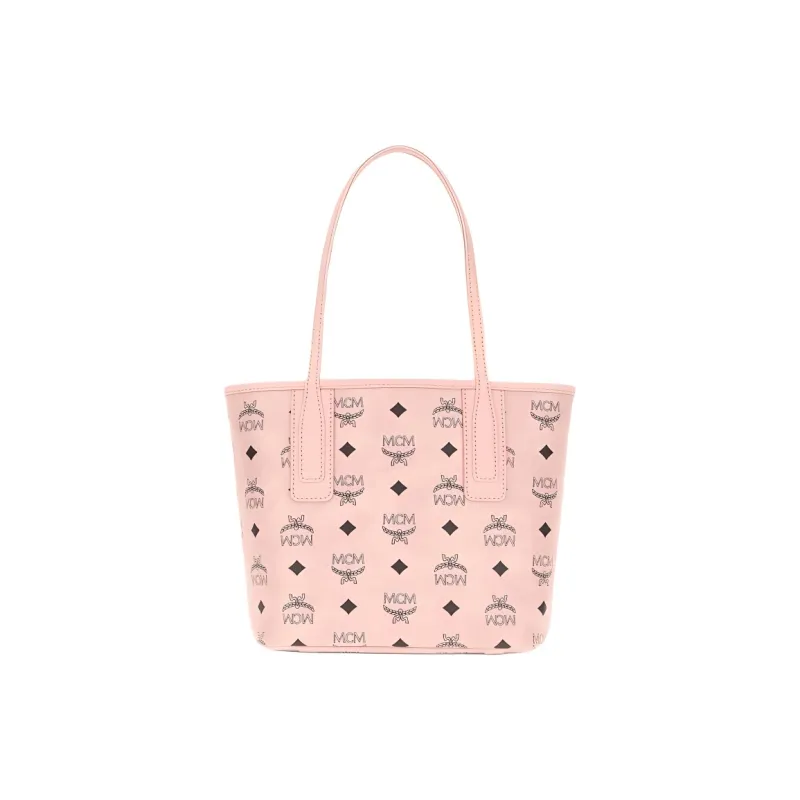 MCM Liz Visetos Artificial Leather Tote Bag, Shopping Bag, Handbag Mini Women's Pink-3