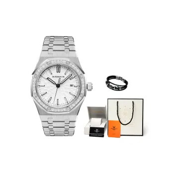 ROERDUM God Of War Series Mechanical Movement Stainless Steel Watchband Watch Men's Watches White Dial