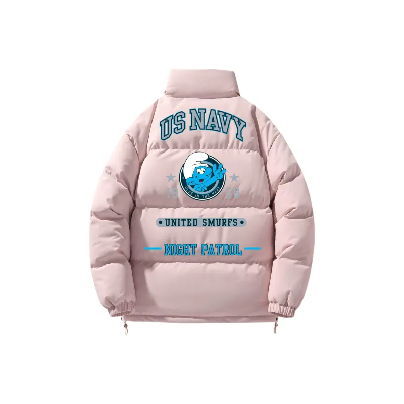 The Smurfs Puffer Jacket Unisex Black-4