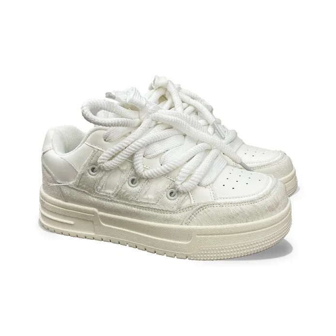 XLAIII Slip Resistant And Abrasion Resistant Coverage Low Top Skateboard Shoes Unisex Ecru-2