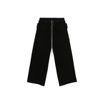 Rick Owens DRKSHDW Canvas Creatch Wide Cargo Drawstring Pants