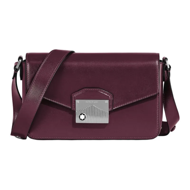 MONTBLANC Meisterstuck Full Grain Cow Leather Shoulder Bag Mini Women's Black Currant Color-0