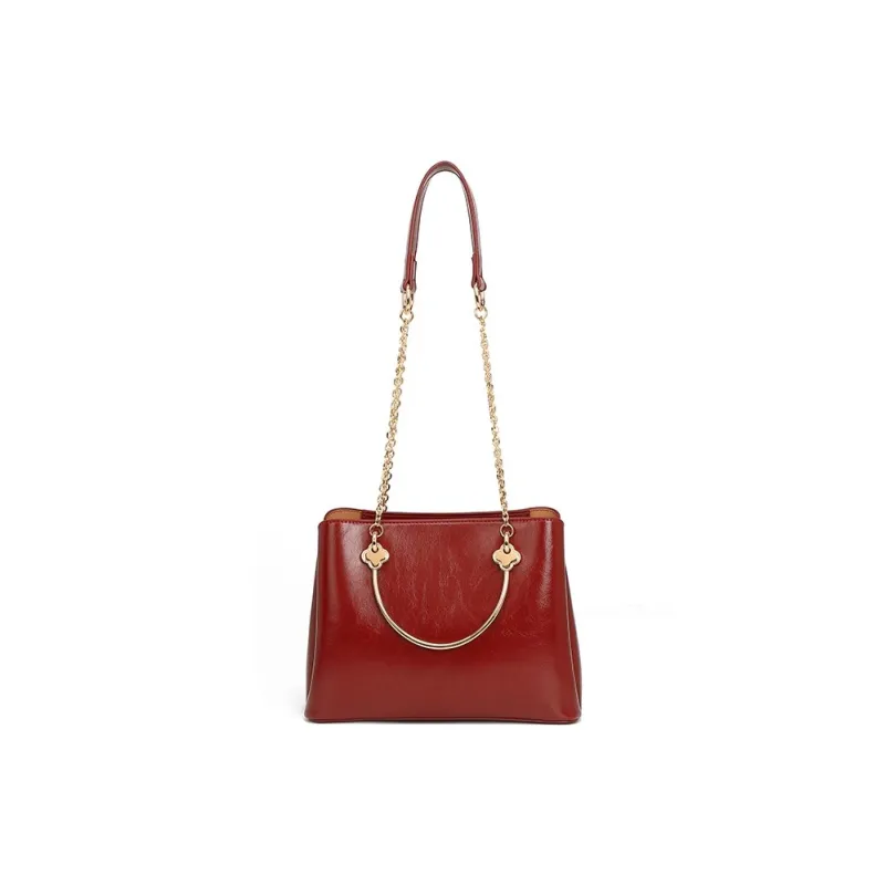CLEVER& KETCH PU One Shoulder Handbag Women's Red-3