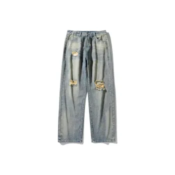 JXAETE Jeans Men's Vintage Blue