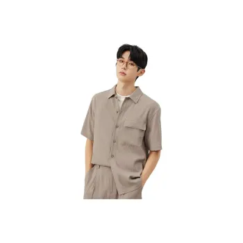 ZIOZIA Shirts Men Khaki