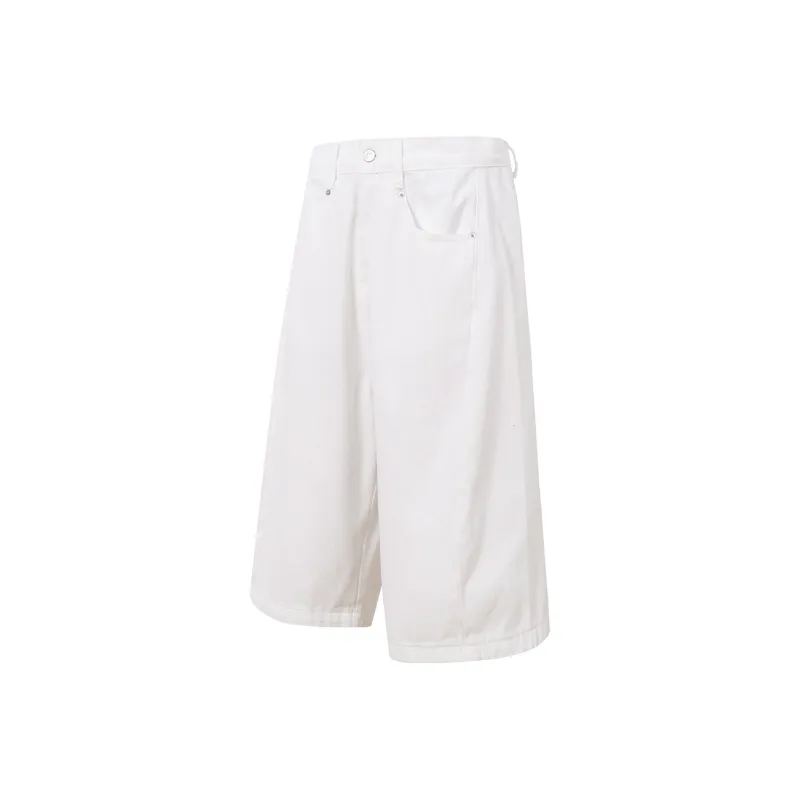GBXM Denim Shorts Unisex White-1