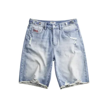 FAIRWHALE Denim Shorts Unisex Light Blue