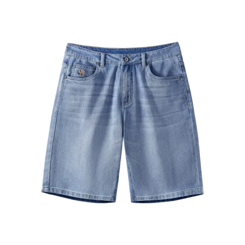 CAMEL Urban Function Series Denim Shorts Men Light Blue