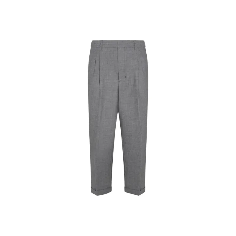 AMIPARIS Paris Pressed Crease Cropped Trousers-0