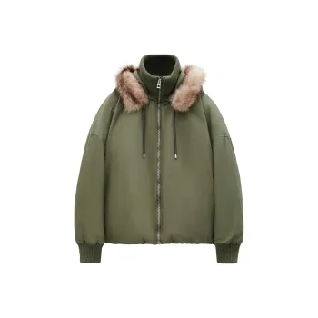 LOEWE SS25 Puffer Jacket Men's Khaki Green