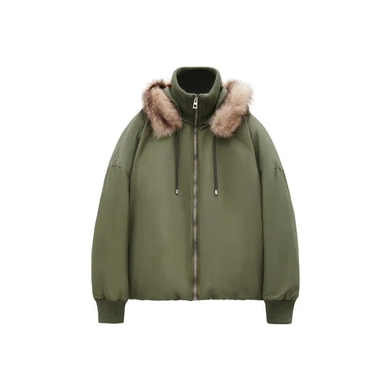 LOEWE SS25 Puffer Jacket Men's Khaki Green-0