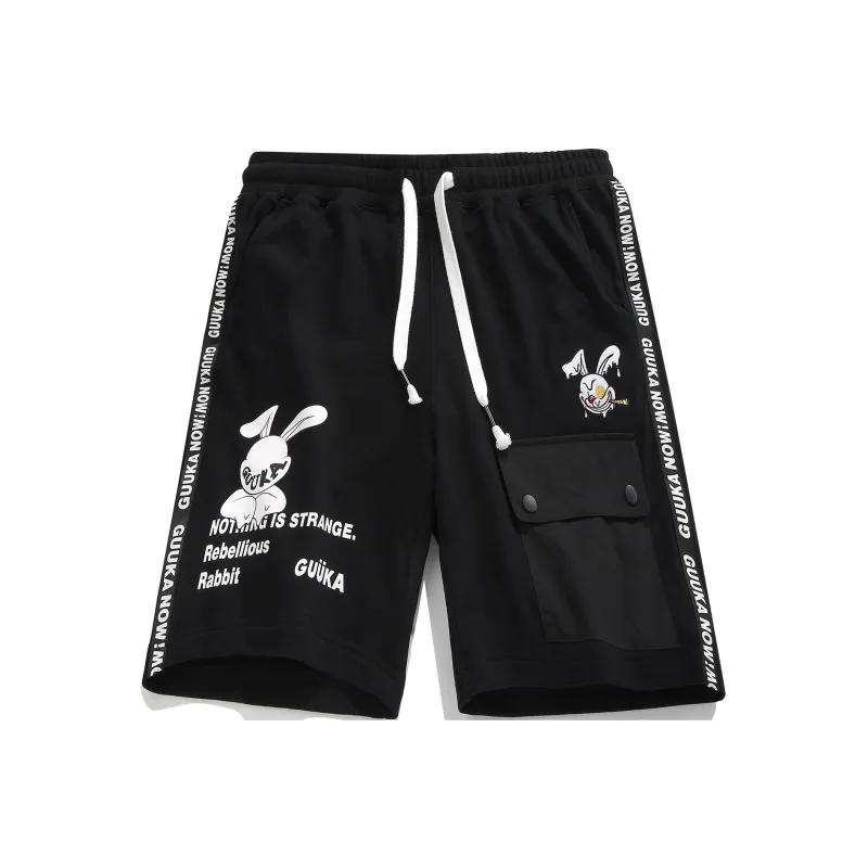 Guuka Casual Shorts Men Black-0