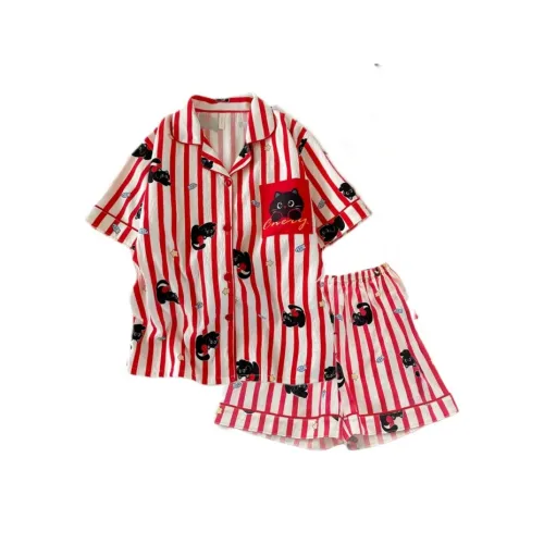 XIAFENYAN Pajama Set Women's Red