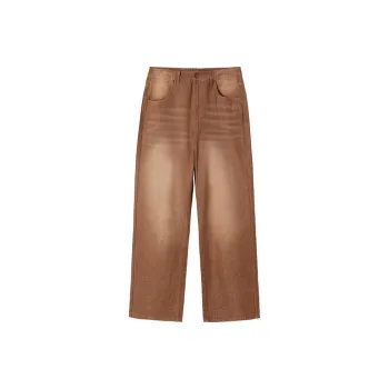WAYNEXZAVIER Jeans Men Vintage Brown
