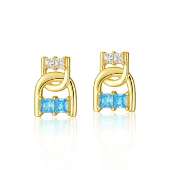 OGDAID S925 Silver Stud Earrings Women's