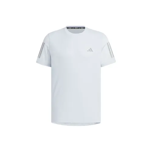 Adidas Own The RunClimacool COOLER T Shirt Men's Light Blue/Dark Silver Gray