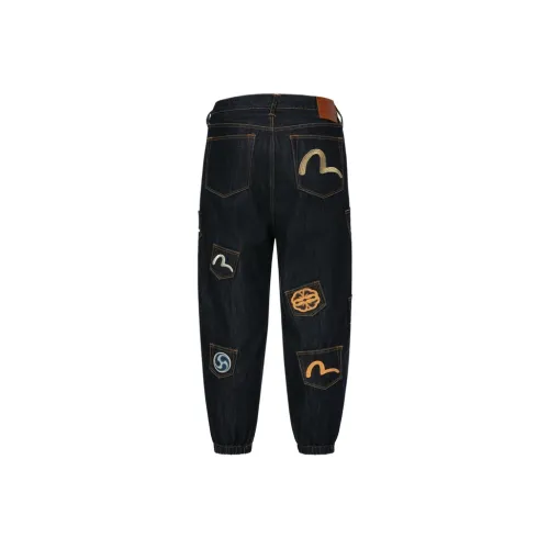 EVISU 2024 Fall And Winter Casual Pants Men Denim Blue