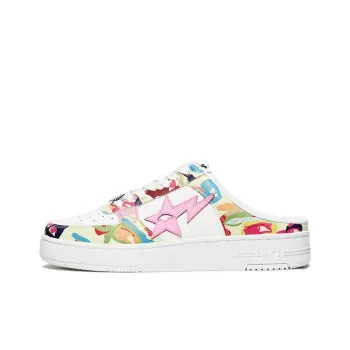 KidSuper x A BATHING APE Abrasion Resistant Closed Toe Slippers Unisex White Pink