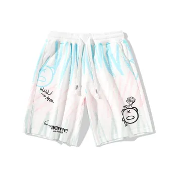 LAMLICKA Loose Fit Shorts Unisex White