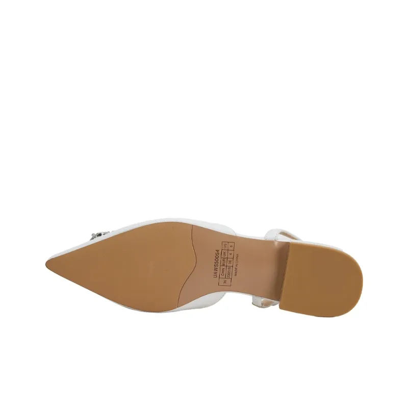 URBAN REVIVO Casual Single Shoes Women's Raw White-3
