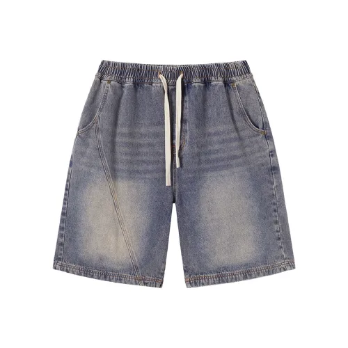 N-MAX Denim Shorts Men Blue Washed Blue