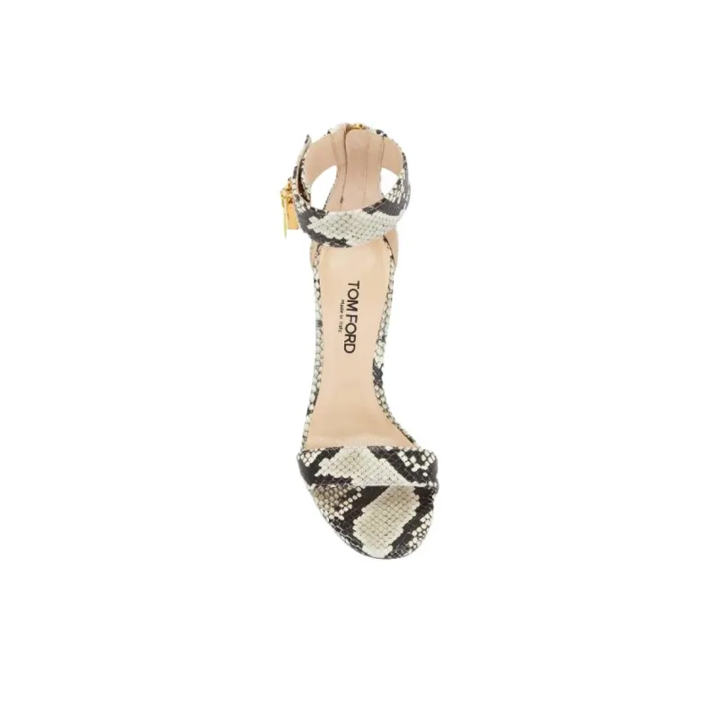 TOM FORD 105mm Leather Padlock Sandals Women's-4