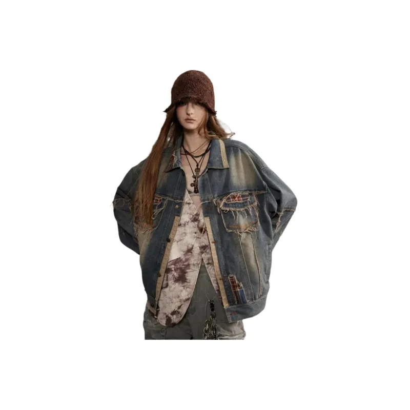 FALIAMS Denim Jacket Unisex Vintage Blue-0