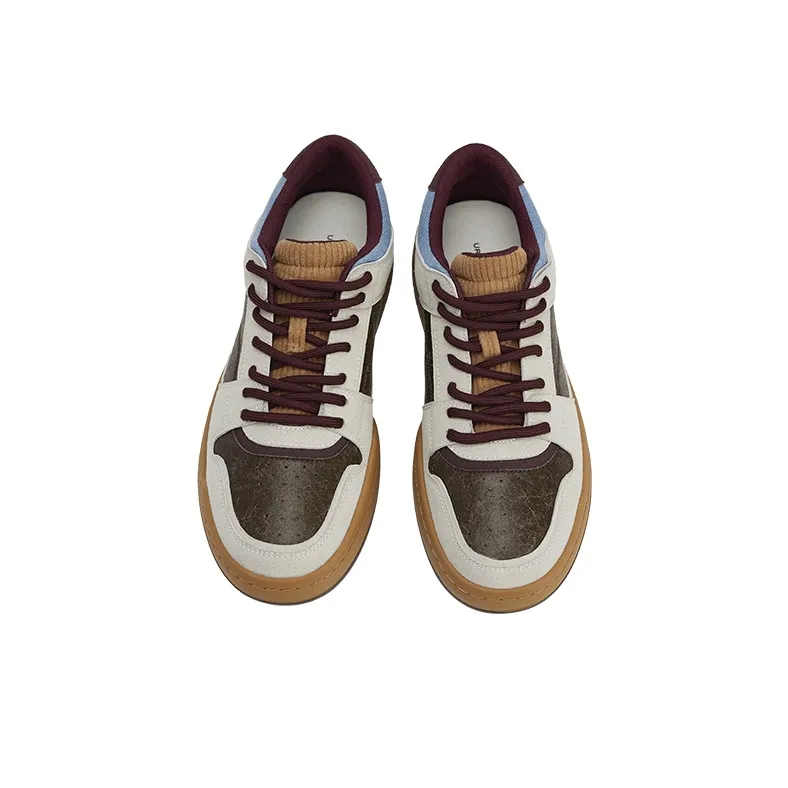 URBAN REVIVO Low Top Casual Shoes Men's Coffee Brown-2