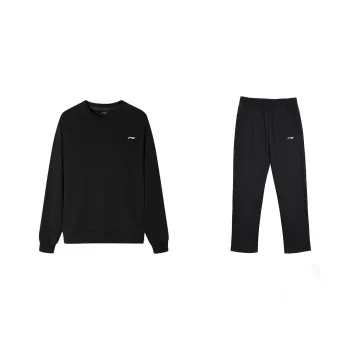 LINING Casual Sportswear Men Set Black+Black