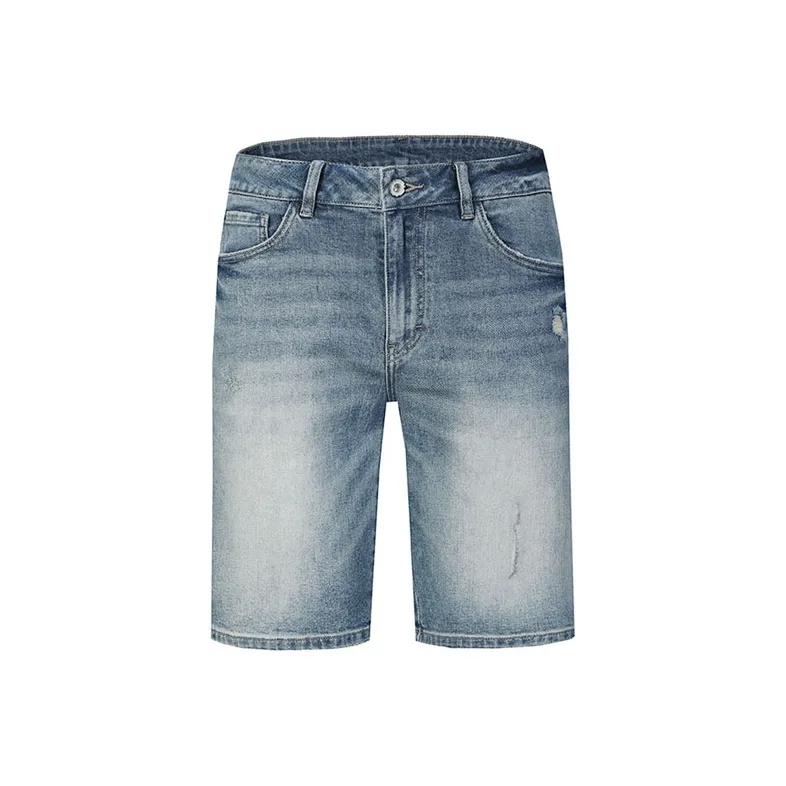 DAVID NAMAN Denim Shorts Men Light Blue-0