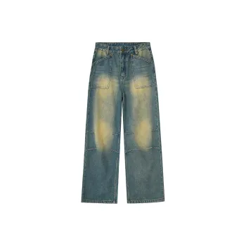 ZENGZHI Jeans Unisex Blue